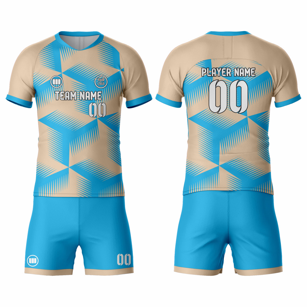 Custom Sublimated Short Sleeve Soccer Uniform Set – Jersey & Shorts