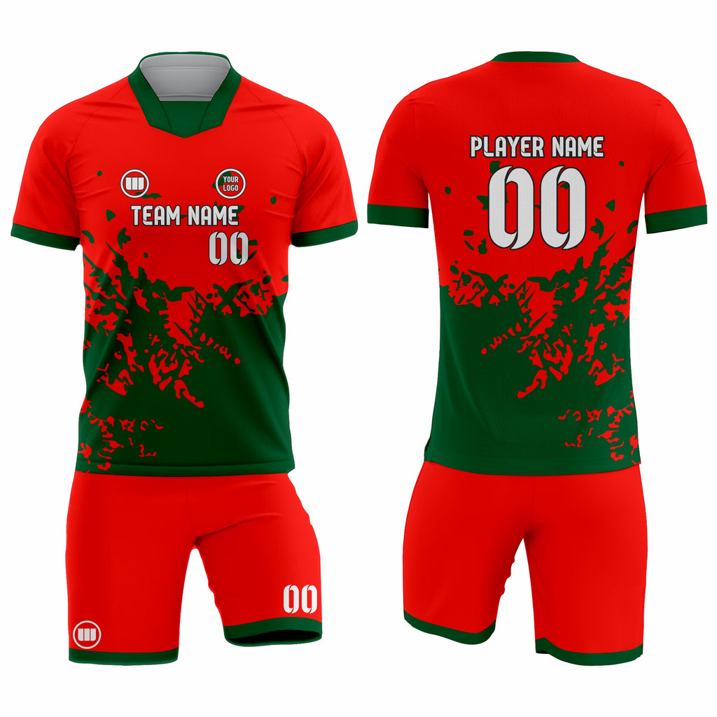 Custom Sublimated Short Sleeve Soccer Uniform Set – Jersey & Shorts